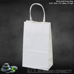 5.25″x3.25″x8″ – 100 Pcs – BagsourceÂ White Kraft Paper Bags, Shopping, Mechandise, Party, Gift Bags
