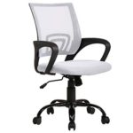 Ergonomic Office Chair Mesh Desk Chair Task Computer Chair Lumbar Support Modern Executive Adjustable Rolling Swivel Chair for Back Pain, White