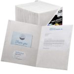FILE-EZ Two-Pocket Folders, White, 125-Pack, Textured Paper, Letter Size (EZ-32410)