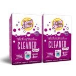 Lemi Shine Natural Washing Machine Cleaner + Wipes – 4-1.76 oz + 4 Wipes – 2 Pack Bundle – 8 Uses Total