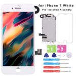 Screen Replacement for iPhone 7 White 4.7”Full Assembly LCD Display Touch Digitizer with?Front Camera??Proximity Sensor??Earpiece Speaker? Screen Protector, Repair Tools