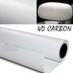 DIYAH 4D White Carbon Fiber Vinyl Wrap Sticker with Air Realease Bubble Free Anti-Wrinkle 12″ X 60″ (1FT X 5FT)