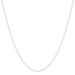 Kooljewelry 10k White Gold 0.5 mm Venetian Box Chain Necklace (16, 18, 20, 22, 24, 30 or 36 inch)