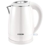 COSORI Electric Kettle(BPA Free), 1.8 Qt Double Wall 304 Stainless Steel Water Boiler & Tea Kettle, Auto Shut-Off and Boil-Dry Protection, Cordless, FDA/ETL/CETL Approved, 2 Year Warranty, White