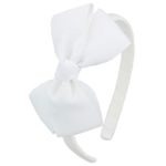 7Rainbows Fashion Cute White Bow Headband for Girls Toddlers.