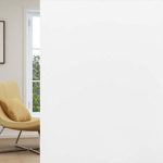 rabbitgoo Window Privacy Film No Glue, White Frosted Glass Films for Bathroom Home Office, Removable Window Vinyl Frosting Film for Glass Covering, Anti UV (Matte White, 23.6 x 78.7 inches)