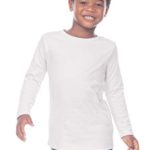 Kavio! Toddlers Crew Neck Long Sleeve White 5T
