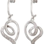 Sterling Silver Diamond Accent Heart Earrings
