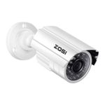 ZOSI 1.0MP HD 1280TVL Indoor/Outdoor Security Camera 720p(Hybrid 4-in-1 HD-CVI/TVI/AHD/960H Analog CVBS),24PCS LEDs,65ft IR Night Vision, Weatherproof Surveillance CCTV Bullet Camera