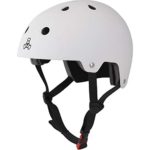 Triple Eight Dual Certified Bike and Skateboard Helmet, White Matte, Small / Medium