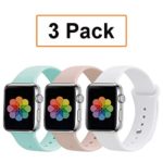 UPOLS Compatible with Apple Watch Band 38mm 42mm 40mm 44mm Sport Band, Silicone Sport