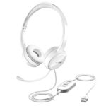 Mpow 071 USB Headset/ 3.5mm Computer Headset with Microphone Noise Cancelling, Lightweight PC Headset Wired Headphones, Business Headset for Skype, Webinar, Cell Phone, Call Center