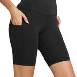 BALEAF Women’s 8″ /5″ /2″ High Waist Workout Yoga Running Compression Shorts Tummy Control Side Pockets