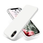 OTOFLY Liquid Silicone Gel Rubber Full Body Protection Shockproof Case for iPhone Xs/iPhone X?Anti-Scratch&Fingerprint Basic-Cases?Compatible with iPhone X/iPhone Xs 5.8 inch (2018), (White)