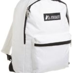 Everest Luggage Basic Backpack, White, Medium