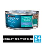 Purina Pro Plan Urinary Tract Health Pate Wet Cat Food, FOCUS Urinary Tract Health Formula Ocean Whitefish Entree – (24) 5.5 oz. Cans