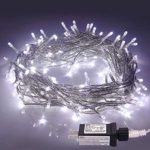 JMEXSUSS 100LED 49.2ft Indoor String Christmas Lights 30V 8 Modes Fairy String Lights for Homes, Christmas Tree, Wedding Party, Bedroom, Indoor Wall Decoration, UL588 Approved (100LED, White)