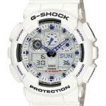 Casio G Shock Men’s Quartz Sport Watch with Resin Strap, White, 29.4 (Model: GA-100A-7ACR)