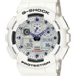 Casio G Shock Men’s Quartz Sport Watch with Resin Strap, White, 29.4 (Model: GA-100A-7ACR)