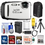 Fujifilm FinePix XP130 Shock & Waterproof Wi-Fi Digital Camera (White) with 64GB Card + Battery +Charger + Cases + Tripod + Float Strap + Kit