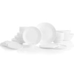 Corelle 78-Piece Service for 12, Chip Resistant, Winter Frost White Dinnerware Set