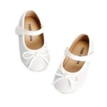 THEE BRON Girl’s Toddler/Little Kid Ballet Mary Jane Flat Shoes (5M US Toddler, G03 White)
