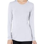 Cherokee Women’s Long Sleeve Knit Shirt, White, X-Large