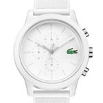 Lacoste Men’s TR90 Quartz Watch with Rubber Strap, White, 21 (Model: 2010974)