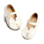 THEE BRON Girl’s Toddler/Little Kid Ballet Mary Jane Flat Shoes (10M US Little Kid, White)