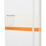 Moleskine Classic Notebook, Hard Cover, Large (5″ x 8.25″) Ruled/Lined, White
