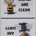 Player One Collectables Clean/Dirty Pigpen & Charlie Brown – Dishwasher Magnet. Peanuts (Pigpen/Charlie Brown – White)