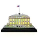 CubicFun 3D Puzzles U.S. LED Architecture Building Model Kits Toys for Adults, White House Lighting Up in Night