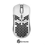 G-Wolves Hati HT-M 3360 Ultra Lightweight Honeycomb Shell Wired Gaming Mouse up to 12000 cpi – 6 Buttons – 2.18 oz (61g) (Glossy White)
