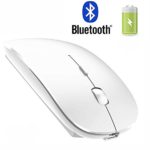 Rechargeable Bluetooth Wireless Mouse for Laptop Wireless Bluetooth Mouse for MacBook pro Air Laptop MacBook Mac Windows (White 2)