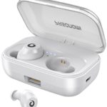 [2019 Version] Bluetooth Earbuds Wireless Headphones Bluetooth Headset Wireless Earphones IPX7 Waterproof Bluetooth 5.0 Stereo Hi-Fi Sound with 2200mA (White)