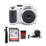 Kodak PIXPRO AZ252 Digital Camera (White) with 32GB SD Card, Tripod, Battery and Accessory Bundle (5 Items)