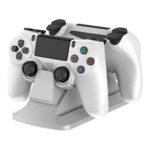 GameSir Dual Controller Charging Station Stand Charger Dock for PS4 / PS4 Slim / PS4 Pro, Playstation 4 Controller Charger with Excellent Performance, White