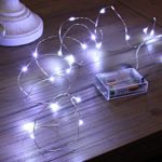 Ariceleo Led Fairy Lights Battery Operated, 1 Pack Mini Battery Powered Copper Wire Starry Fairy Lights for Bedroom, Christmas, Parties, Wedding, Centerpiece, Decoration (5m/16ft Cool White)