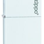 Zippo 214ZL White Matte Logo Pocket Lighter