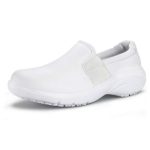 Hawkwell Women’s Lightweight Comfort Slip Resistant Nursing Shoes,White PU,7 M US
