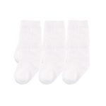 Touched by Nature Baby Organic Cotton Socks, White 6Pk, 6-12 Months