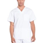 CHEROKEE Workwear Professionals WW695 Men’s V-Neck Top White M