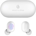 True Wireless Earbuds,Haylou GT1 Bluetooth 5.0 Sports HD Stereo Touch Control Ear Buds with IPX5 Waterproof/Fast Connection/Mini Case(Only 30g)/Total 12H Playtime (White)