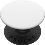 PopSockets PopGrip: Swappable Grip for Phones & Tablets – White on Black