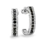 Dazzlingrock Collection Ladies Hoop Earrings, Sterling Silver