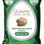 Quevos Keto – Low Carb Egg White Chips – High Protein, Ketogenic, High Fiber, Crunchy Snack – Gluten Free Grain Free, Perfect for Any Diet or Fitness Regimen, Made with All Natural Ingredients