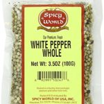 Spicy World White Peppercorns Whole 3.5 Oz