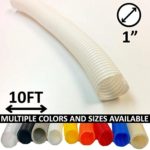 Electriduct 1″ Split Wire Loom Tubing Polyethylene Flexible Conduit (1 Inch ID) – White – 10 Feet