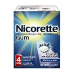 Nicorette Nicotine Gum to Quit Smoking, 4 mg, White Ice Mint Flavored Stop Smoking Aid, 160 Count (Pack of 1)