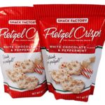 Snack Factory Pretzel Crisps White Chocolate Flavor and Peppermint 20 Oz (Pack of 2 Large 20 Ounce Bags)